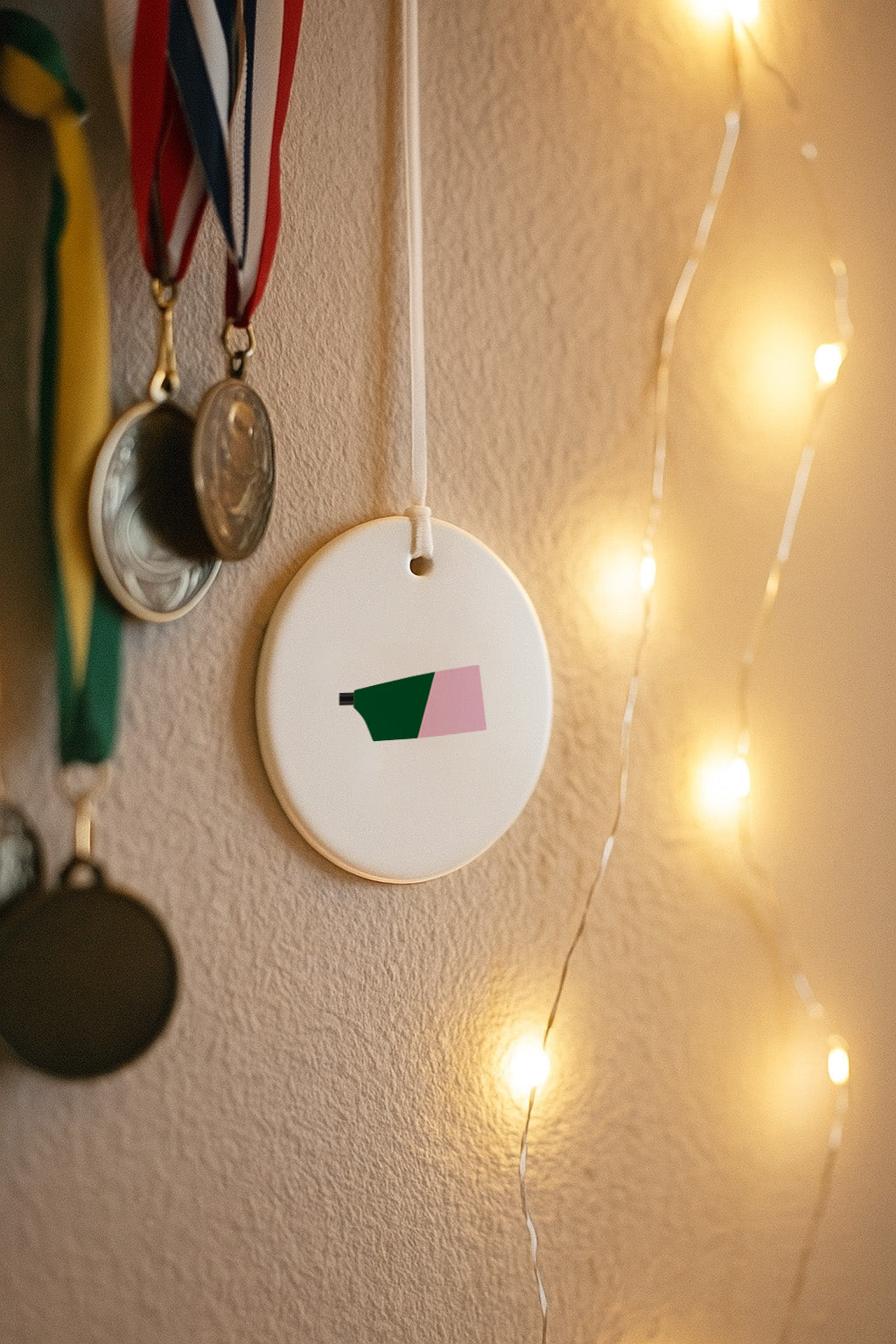 Personalised Rowing Blade Ceramic Hanging Decoration - Add any club blade