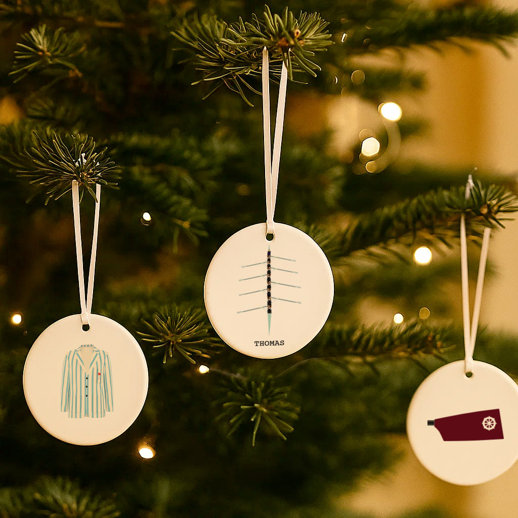 Personalised Rowing Bauble - Add any Boat and Name