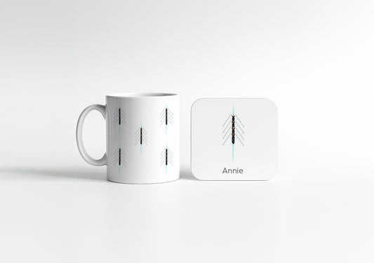 Personalised Rower Ceramic Mug & Coaster Bundle | Custom Name and Rower Type | Rowing Gift