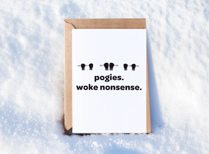 Funny Rowing Card - Pogies Woke Nonsense