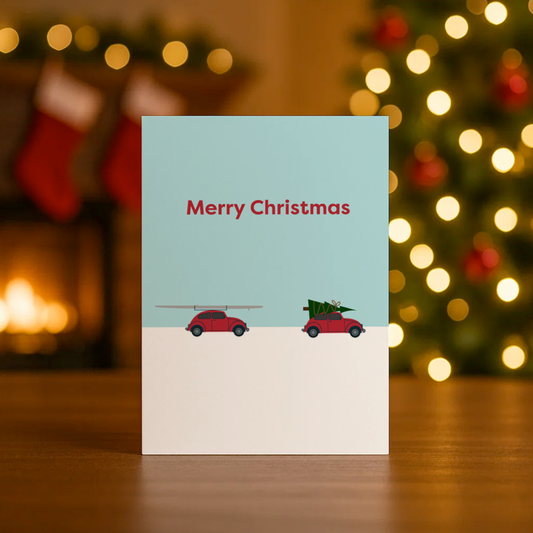 Rowing Christmas Card - Driving Home For Christmas