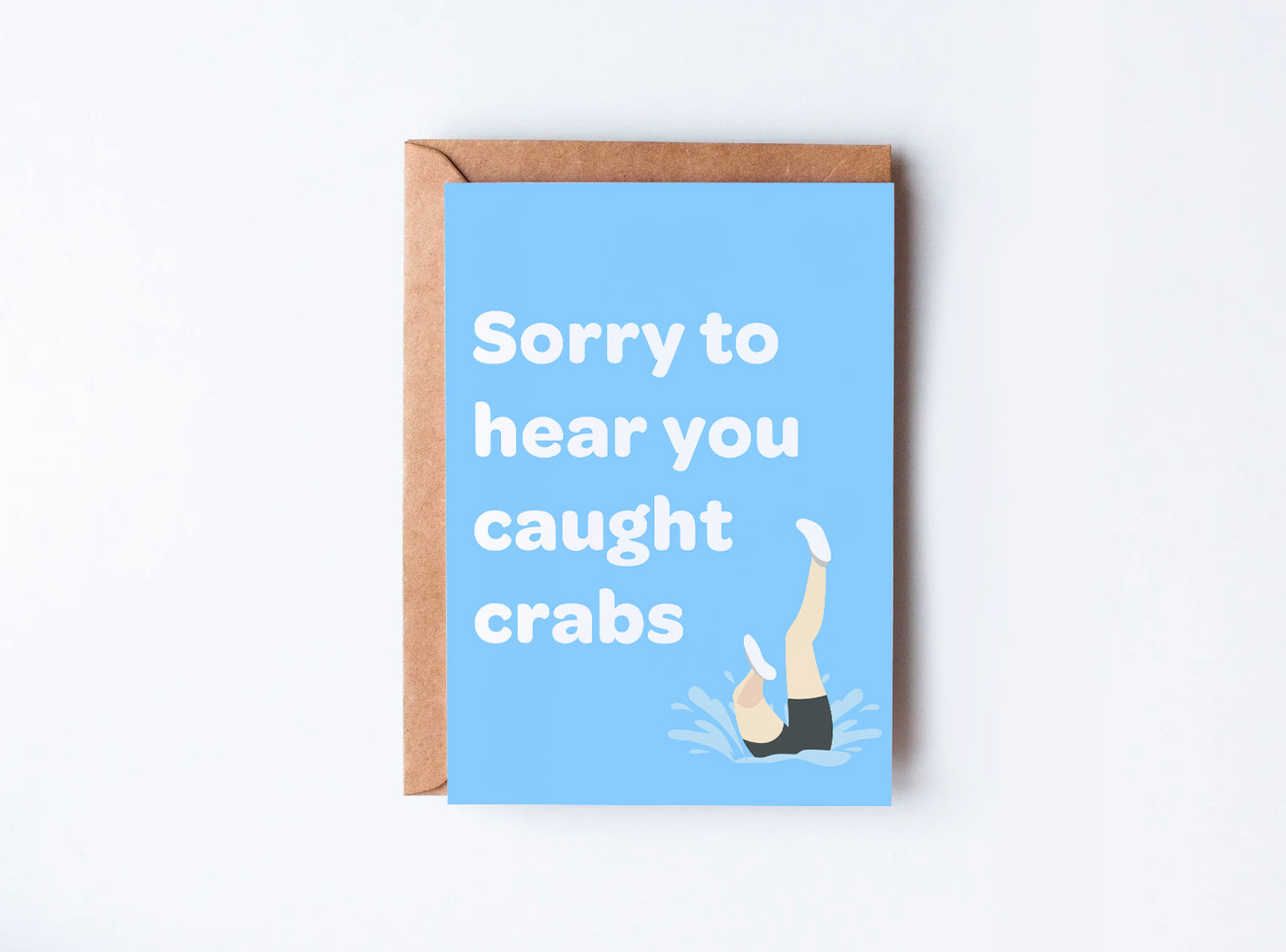 Funny Rowing Card - Sorry to Hear You Caught Crabs