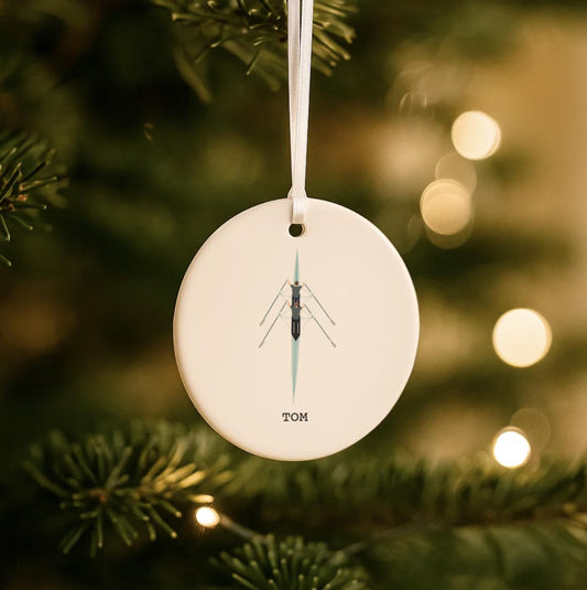 Personalised Rowing Bauble - Add any Boat and Name