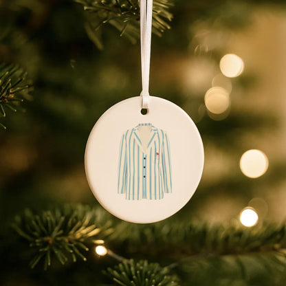 Personalised Rowing Blazer Ceramic Hanging Decoration - Add any club colours