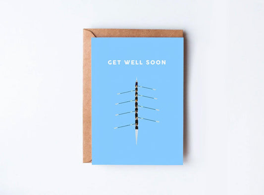 Rowing Get Well Soon Card | Get Well Soon Card for Rower | Rowing Enthusiast Card