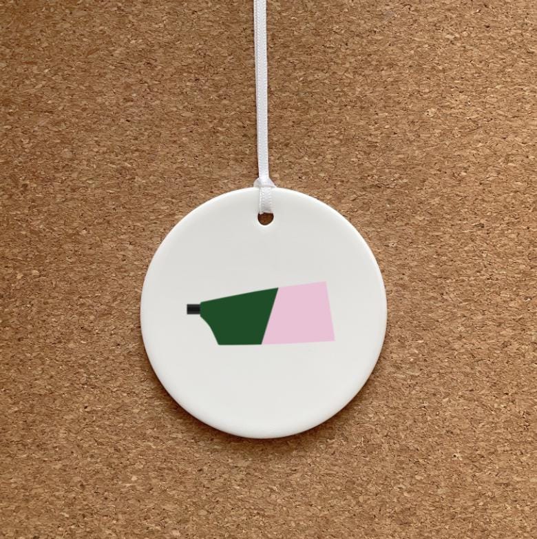 Personalised Rowing Blade Ceramic Hanging Decoration - Add any club blade