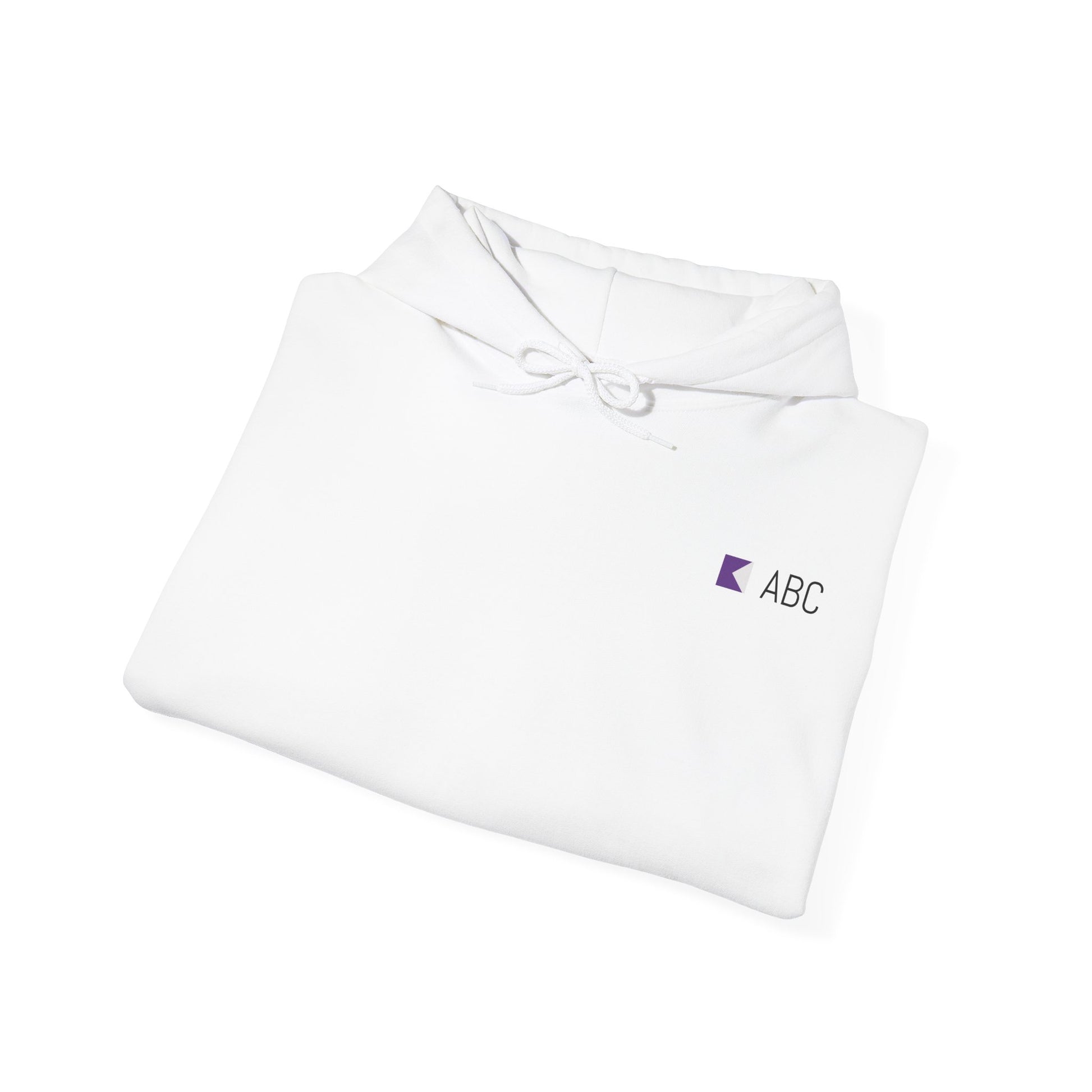 Folded personalised rowing hoodie showing blade square and letter personalisation 